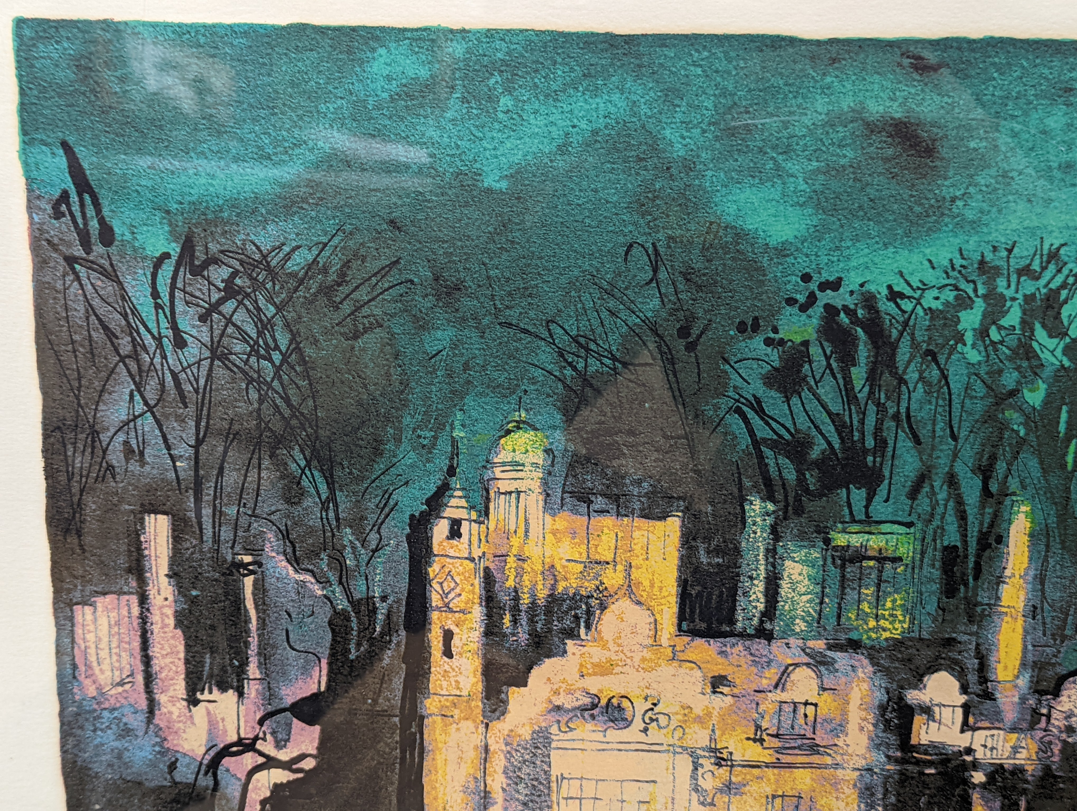 John Piper (1903-1992), screenprint, 'Harlaxton Manor' 1977, signed in pencil, 8/100, 57 x 78cm